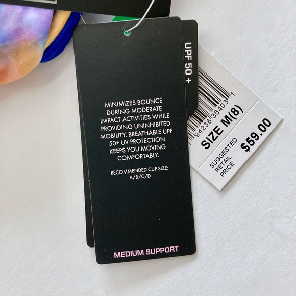 NWT TYR JoJo Top Bikini Sports Bra Size M 8 28" to 34" Band Medium Support NIP - Picture 13 of 16